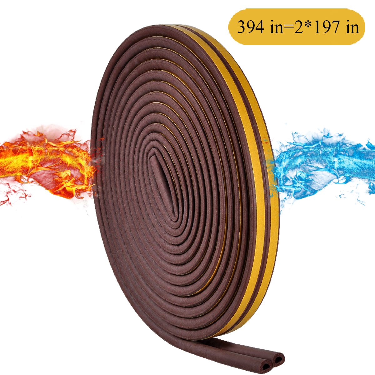 Hicoo Weather Window Insulation Kit Rubber Door Strip Weatherstrip